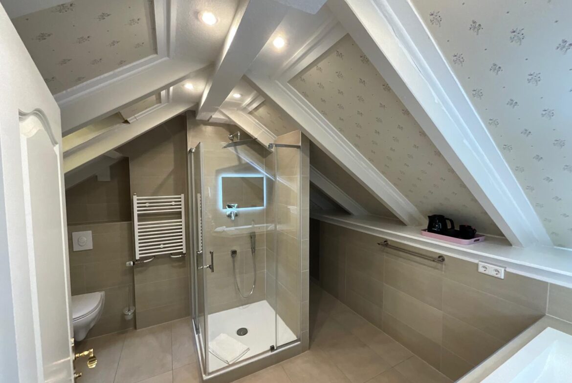Badezimmer Vielseitig nutzbare Immobilie im Gastgewerbe mit Hotelzimmern, Restaurant und Festsaal in Halle-Saale