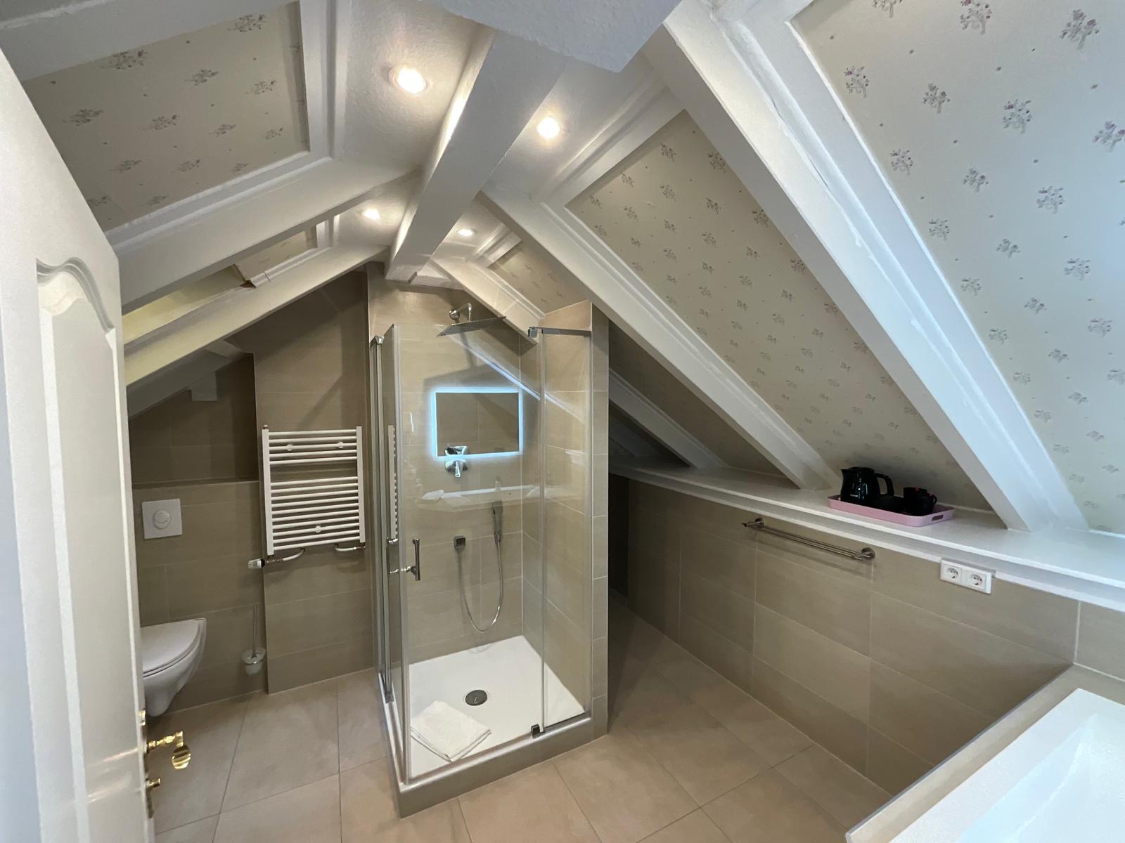 Badezimmer Vielseitig nutzbare Immobilie im Gastgewerbe mit Hotelzimmern, Restaurant und Festsaal in Halle-Saale